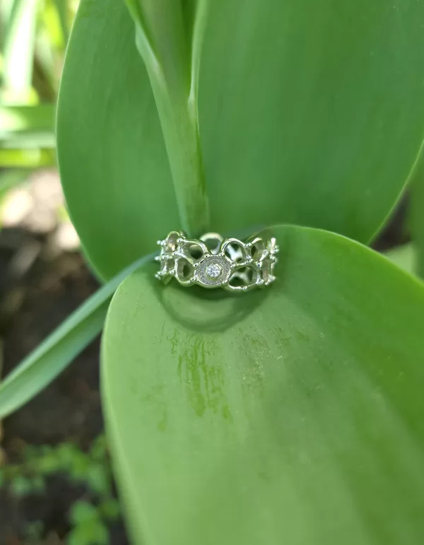 White gold, diamond