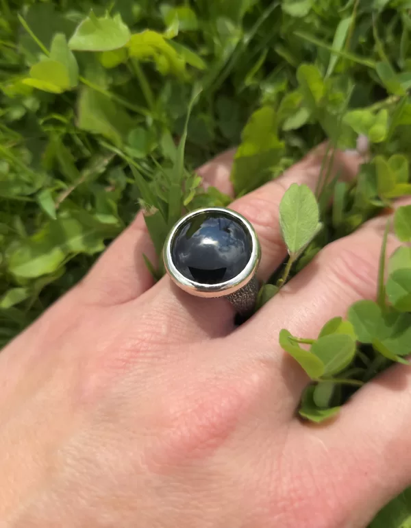 Silver, onyx