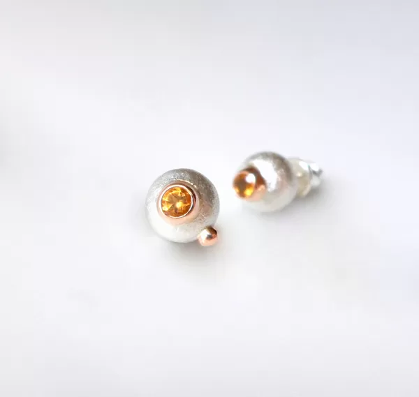 Silver, gold, citrine stones