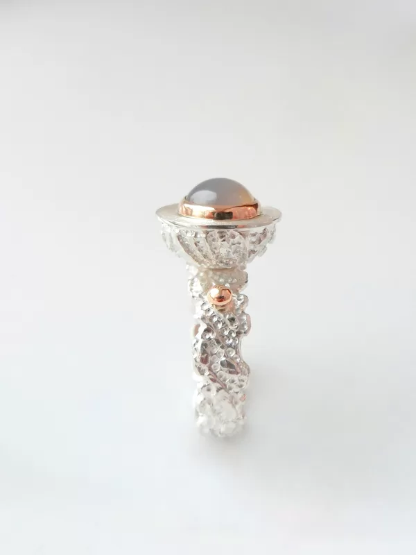Silver, gold, chalcedony